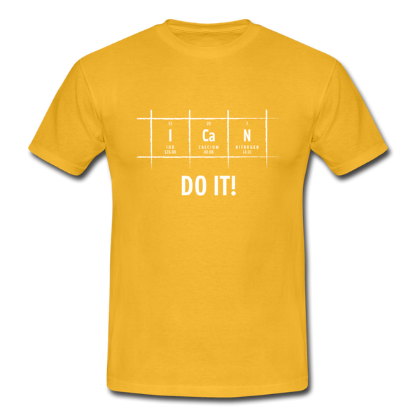 Männer T-Shirt: I can do it - Gelb