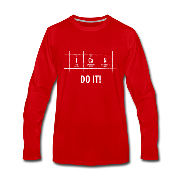 Männer Premium Langarmshirt: I can do it - Rot