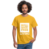Männer T-Shirt: Bullshit-free living - Gelb
