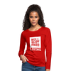 Frauen Premium Langarmshirt: Bullshit-free living - Rot