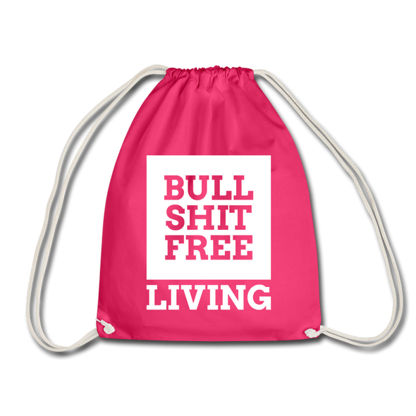 Turnbeutel: Bullshit-free living - Fuchsia