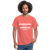 Männer T-Shirt: Scheißegal ist ein saugeiles Gefühl. - Koralle