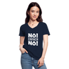 Frauen-T-Shirt mit V-Ausschnitt: Nö! Einfach Nö! - Navy