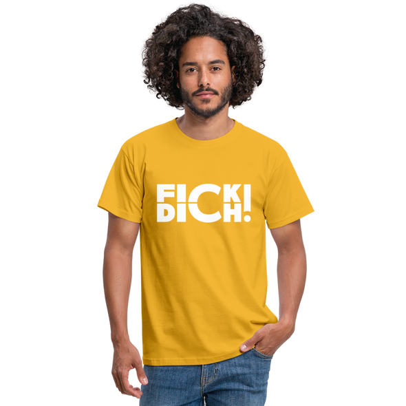 Männer T-Shirt: Fick Dich! - Gelb
