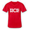 Männer-T-Shirt mit V-Ausschnitt: Fick Dich! - Rot