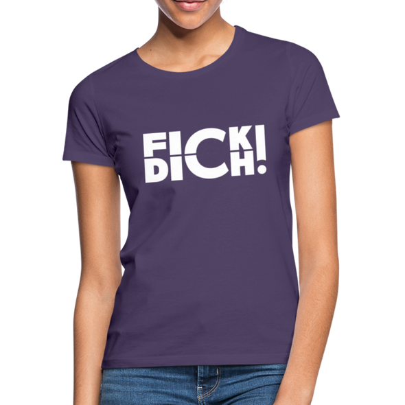 Frauen T-Shirt: Fick Dich! - Dunkellila