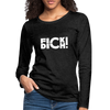 Frauen Premium Langarmshirt: Fick Dich! - Anthrazit