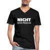 Männer-T-Shirt mit V-Ausschnitt: Nicht mein Problem. - Schwarz