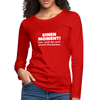 Frauen Premium Langarmshirt: Einen Moment! Lass‘ mich das noch einmal überdenken. - Rot