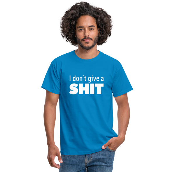Männer T-Shirt: I don’t give a shit. - Royalblau