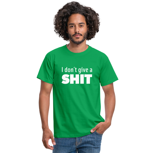 Männer T-Shirt: I don’t give a shit. - Kelly Green