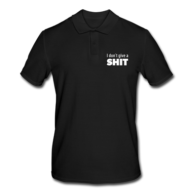 Männer Poloshirt: I don’t give a shit. - Schwarz