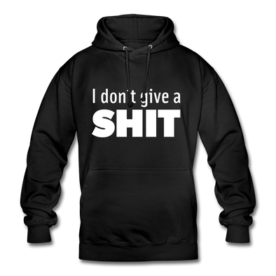 Unisex Hoodie: I don’t give a shit. - Schwarz