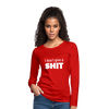 Frauen Premium Langarmshirt: I don’t give a shit. - Rot