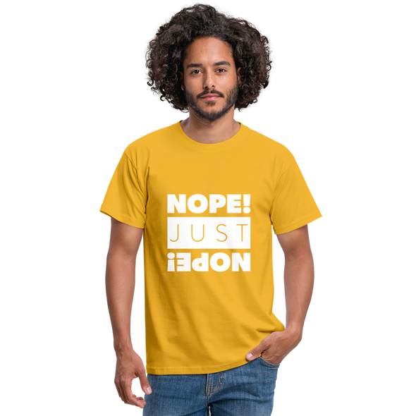 Männer T-Shirt: Nope. Just Nope! - Gelb