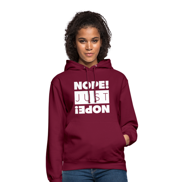 Unisex Hoodie: Nope. Just Nope! - Bordeaux