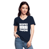 Frauen-T-Shirt mit V-Ausschnitt: Nope. Just Nope! - Navy