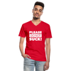 Männer-T-Shirt mit V-Ausschnitt: Please, do not suck! - Rot