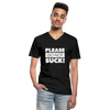 Männer-T-Shirt mit V-Ausschnitt: Please, do not suck! - Schwarz