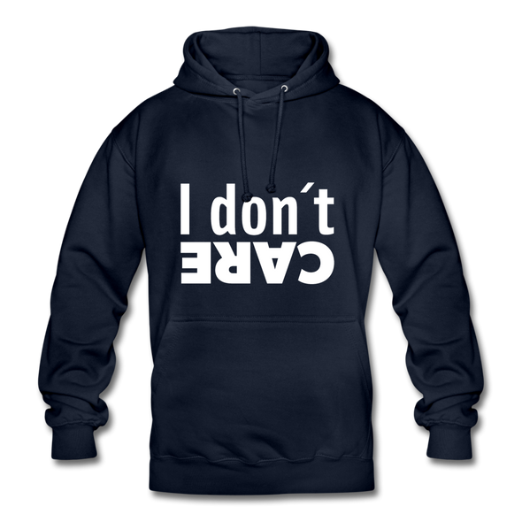 Unisex Hoodie: I don’t care. - Navy