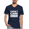 Männer-T-Shirt mit V-Ausschnitt: I don’t care about that. - Navy