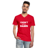 Männer-T-Shirt mit V-Ausschnitt: I don’t give a damn. - Rot