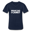 Männer-T-Shirt mit V-Ausschnitt: What do I care? - Navy