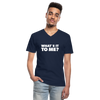 Männer-T-Shirt mit V-Ausschnitt: What’s it to me? - Navy