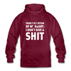 Unisex Hoodie: From the bottom of my heart: I don’t give a shit. - Bordeaux