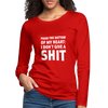 Frauen Premium Langarmshirt: From the bottom of my heart: I don’t give a shit. - Rot