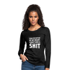 Frauen Premium Langarmshirt: From the bottom of my heart: I don’t give a shit. - Anthrazit