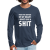 Männer Premium Langarmshirt: From the bottom of my heart: I don’t give a shit. - Navy