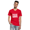 Männer-T-Shirt mit V-Ausschnitt: It’s very simple: Fuck off! - Rot