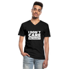 Männer-T-Shirt mit V-Ausschnitt: I don’t care. Why should I? - Schwarz