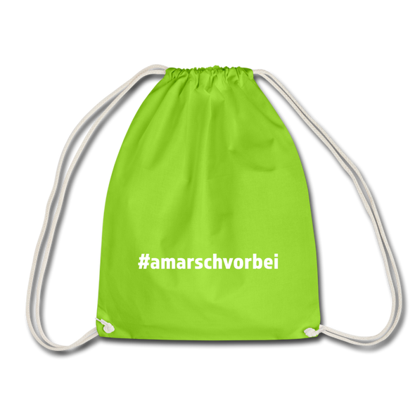 Turnbeutel: Am Arsch vorbei (#amarschvorbei) - Neongrün