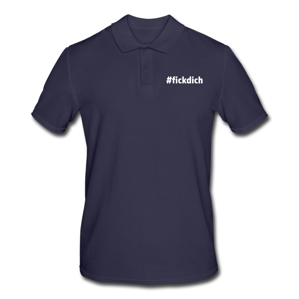 Männer Poloshirt: Fick Dich (#fickdich) - Navy