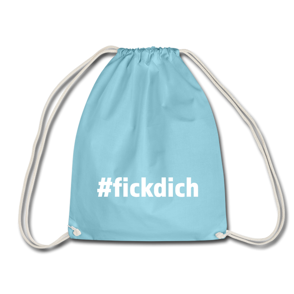 Turnbeutel: Fick Dich (#fickdich) - Aqua