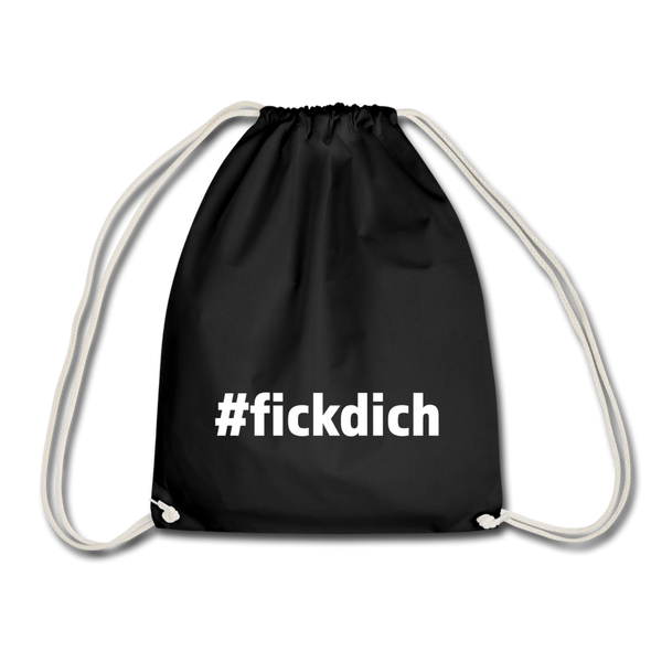 Turnbeutel: Fick Dich (#fickdich) - Schwarz
