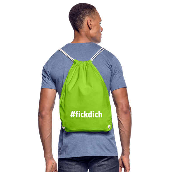 Turnbeutel: Fick Dich (#fickdich) - Neongrün