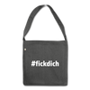Umhängetasche aus Recycling-Material: Fick Dich (#fickdich) - Dunkelgrau meliert