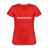 Frauen-T-Shirt mit V-Ausschnitt: Am Arsch vorbei (#amarschvorbei) - Rot