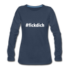 Frauen Premium Langarmshirt: Fick Dich (#fickdich) - Navy