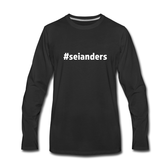 Männer Premium Langarmshirt: Sei anders (#seianders) - Schwarz