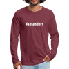 Männer Premium Langarmshirt: Sei anders (#seianders) - Bordeauxrot meliert