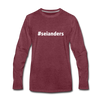 Männer Premium Langarmshirt: Sei anders (#seianders) - Bordeauxrot meliert