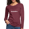Frauen Premium Langarmshirt: Sei anders (#seianders) - Bordeauxrot meliert