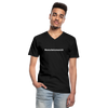 Männer-T-Shirt mit V-Ausschnitt: Nen Scheiß muss ich (#nenscheissmussich) - Schwarz