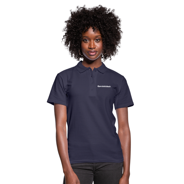 Frauen Poloshirt: Persönlichkeit (#persönlichkeit) - Navy