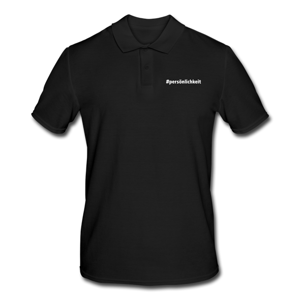 Männer Poloshirt: Persönlichkeit (#persönlichkeit) - Schwarz