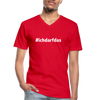 Männer-T-Shirt mit V-Ausschnitt: Ich darf das (#ichdarfdas) - Rot